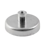 Ferrite pot magnet Ø50x10 mm with M6 Screw Socket and 22,0 kg holding force